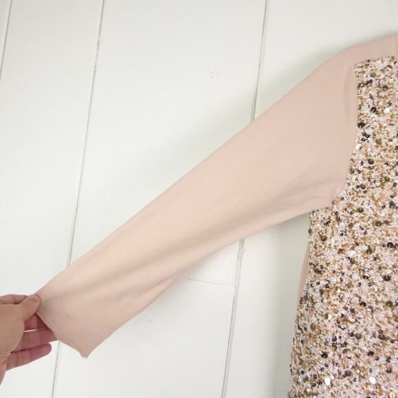 Anthropologie Cardigan Womens SZ M Paillette Embelished Sequined Boho Party - Picture 4 of 13